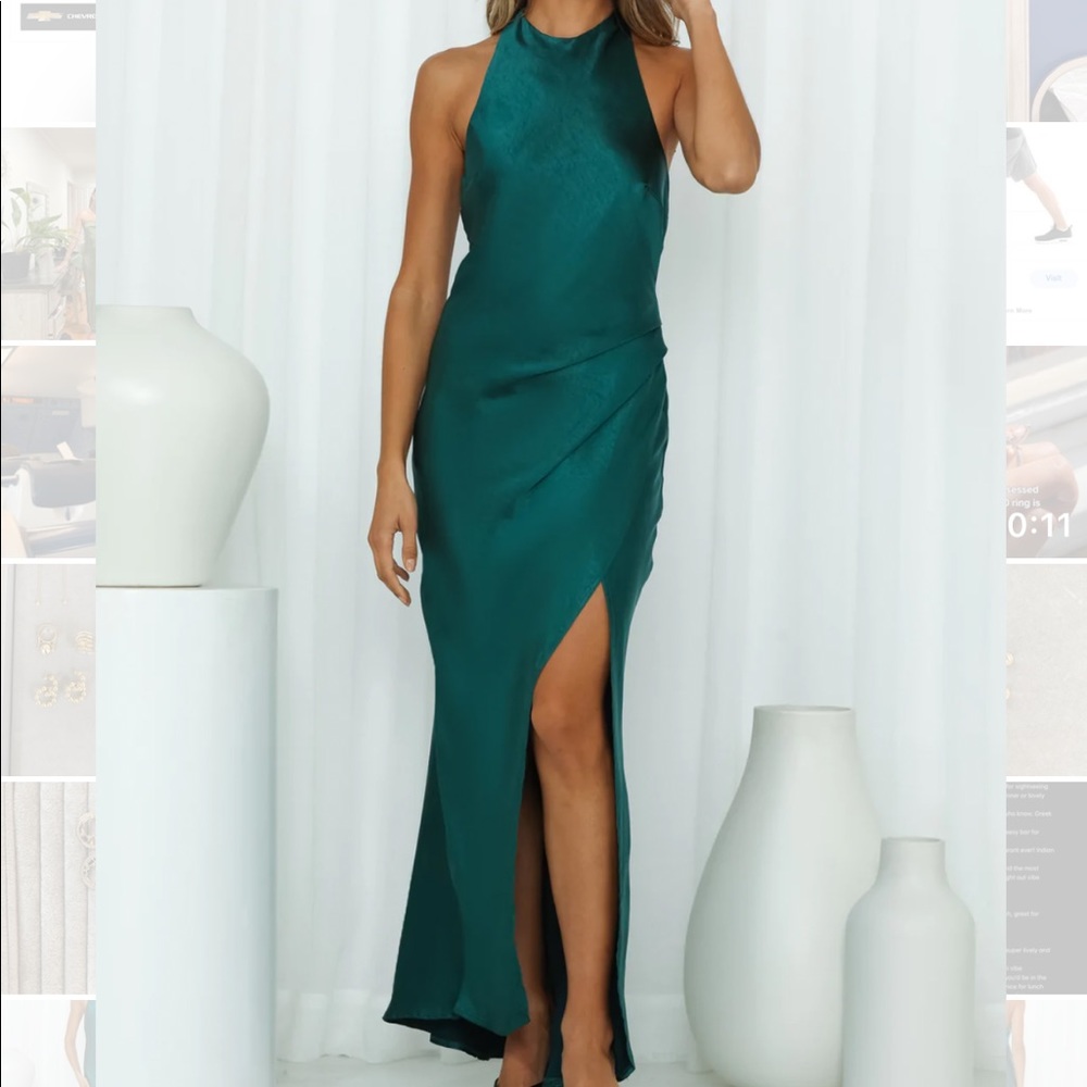 NWT Hello Molly Light Minds Dress in forest green